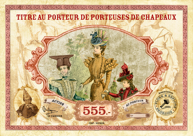 Titre au porteur de porteuses de chapeaux